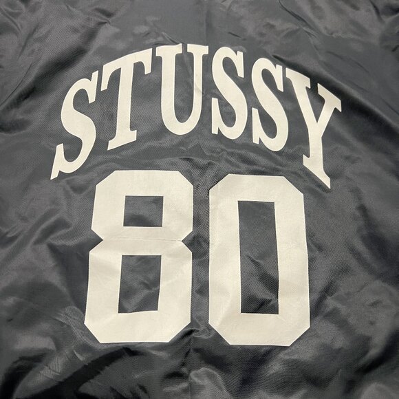 Stussy 80 Nylon Bomber Varsity Jacket Snap Size Medium Excellent Conditi - Picture 7 of 13